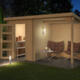 8711471104860 1009521 Outdoor Life Products Tuinhuis Blokhut met Overkapping Jelle 370x175 3